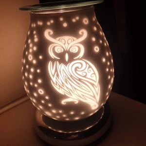 Electric Wax Melt Burner - White Satin Owl